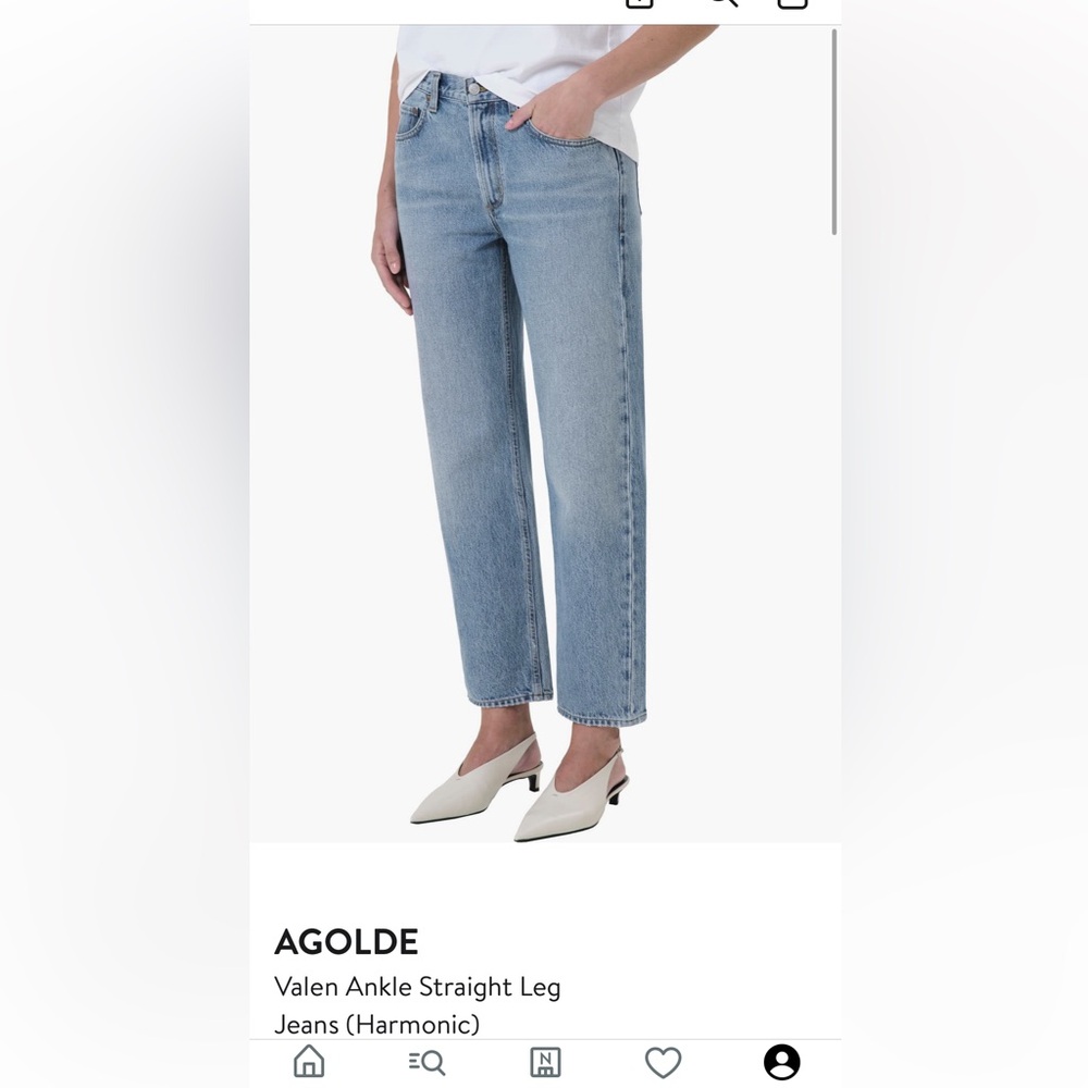 AGOLDE Valen Ankle Straight Leg Jeans size 27